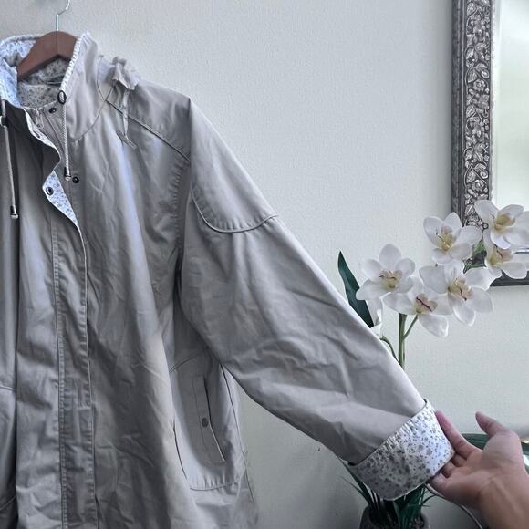 Vtg Blair Light Tan Cream Colored Coat Women 2XL Jacket Zipper Closure Polyester - Picture 5 of 8